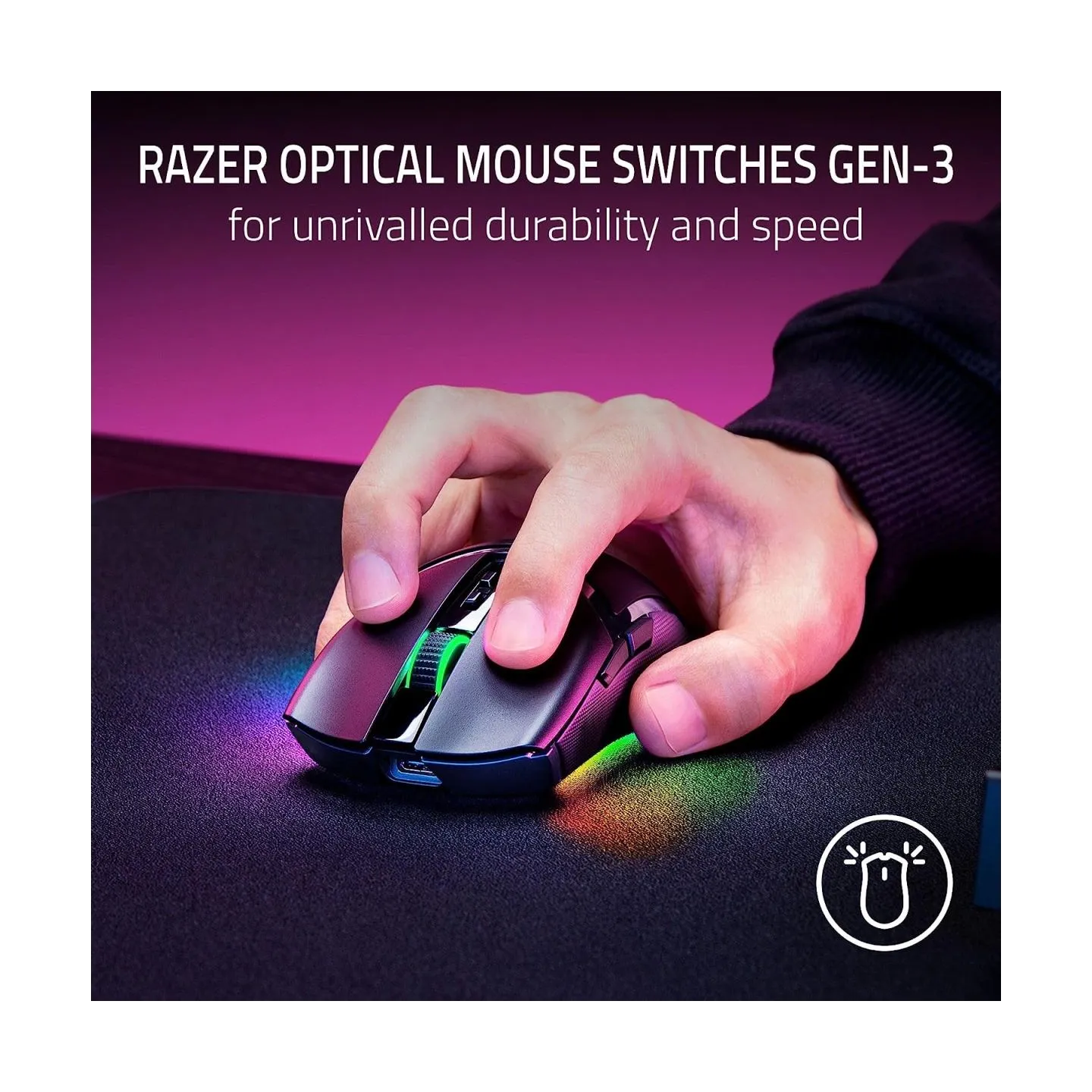 Razer Cobra Pro Wireless Gaming Mouse, Razer Focus Pro 30K Optical Sensor, 30000 DPI, Optical Mouse Switches Gen-3, 77g Weight, 
