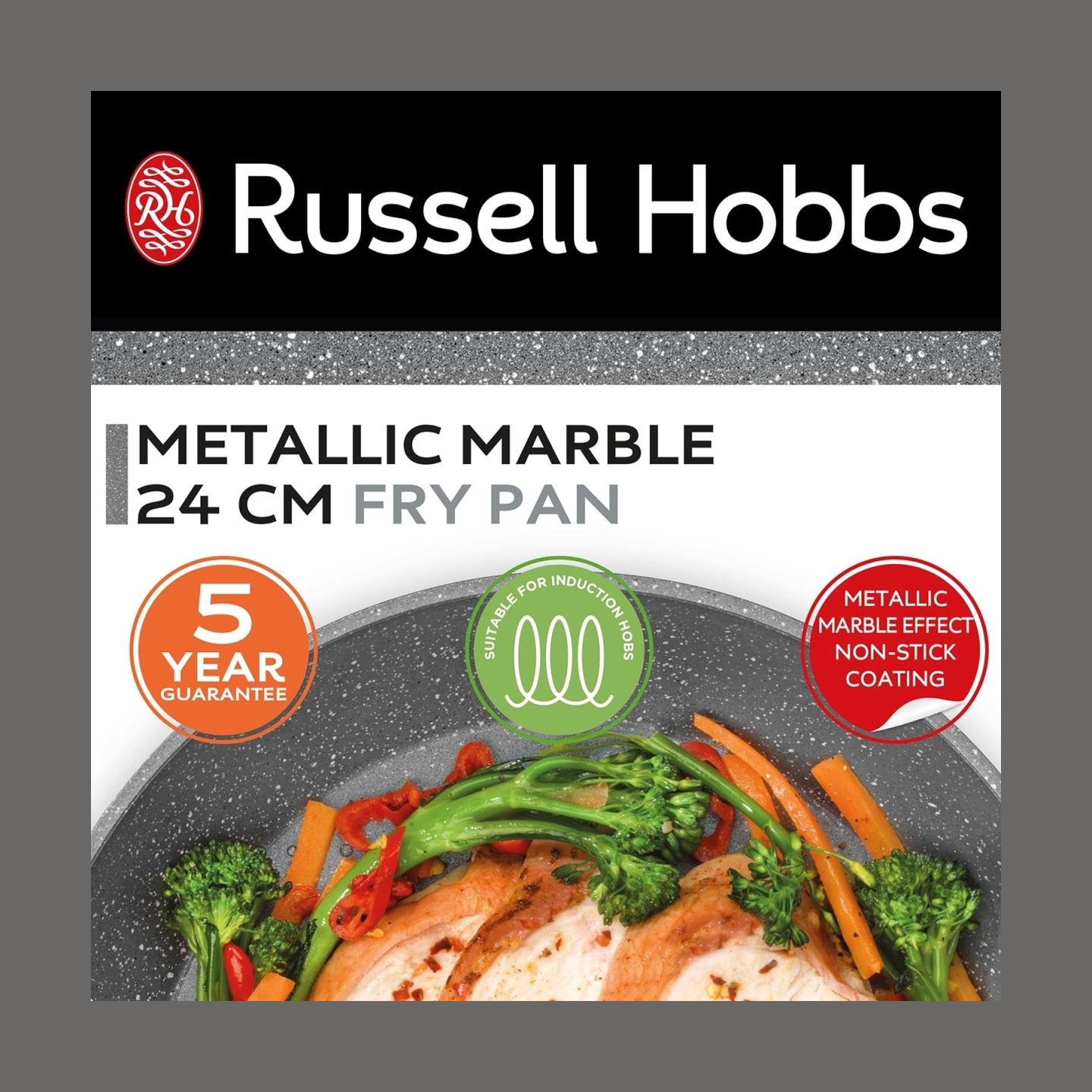 Russell Hobbs RH027991EU7 Metallic Marble 24cm Fry Pan