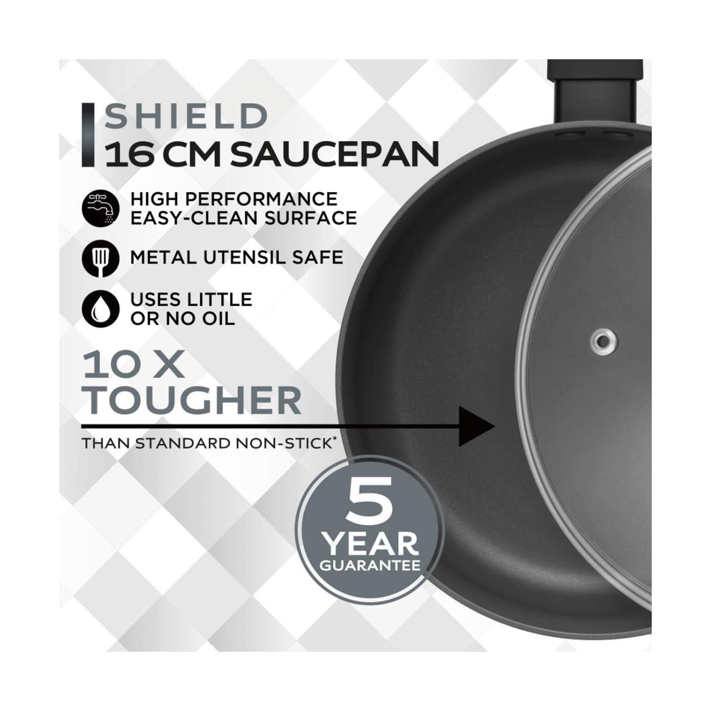 Russell Hobbs RH028391EU7 Shield 16cm Non-Stick Saucepan