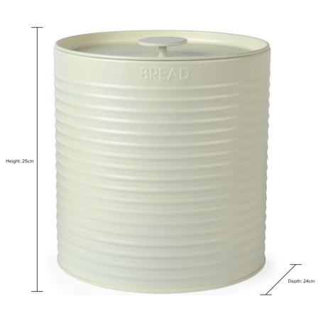 Russell Hobbs RH03269CEU7 Ribbed Bread Bin,  Cream