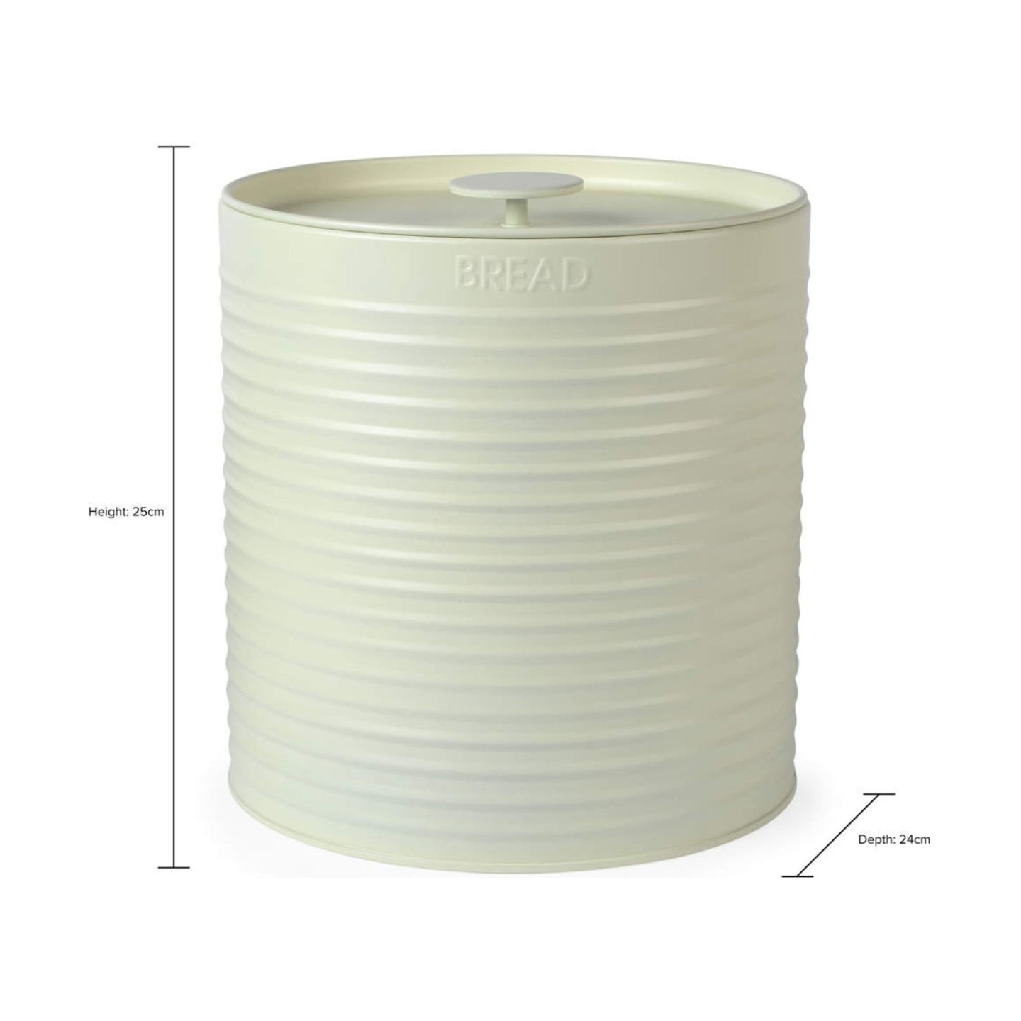 Russell Hobbs RH03269CEU7 Ribbed Bread Bin,  Cream