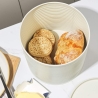 Russell Hobbs RH03269CEU7 Ribbed Bread Bin,  Cream
