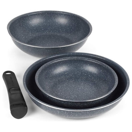 Russell Hobbs RH03296 Nightfall Stone 4-Piece Smart Clip Fry Set