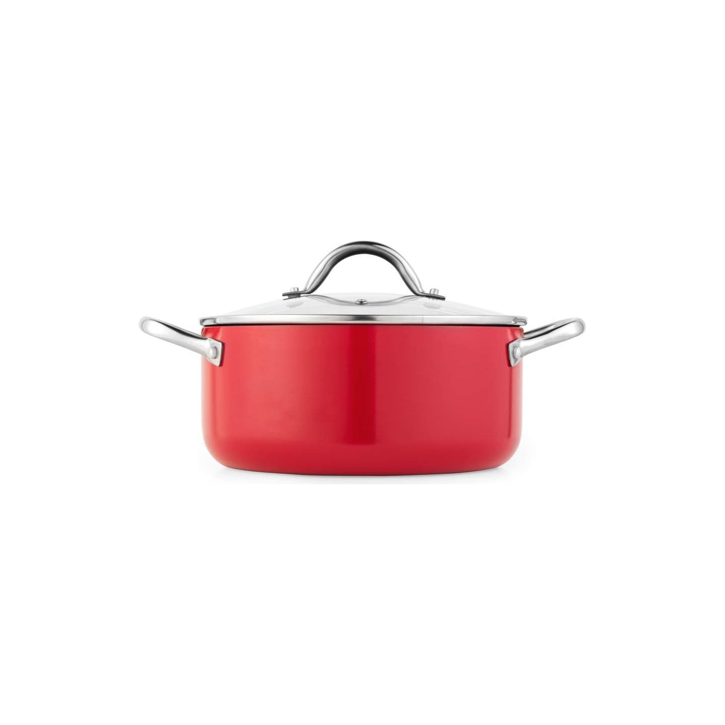Russell Hobbs RH03821 Riviera 4-Piece Pan Set, Red