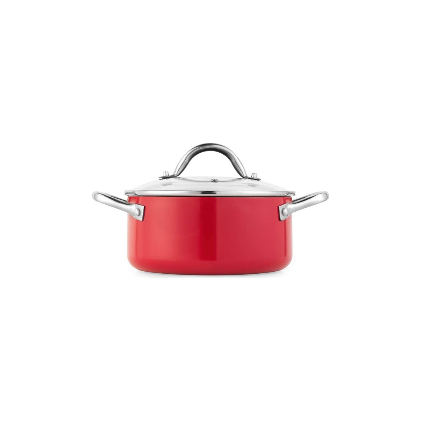 Russell Hobbs RH03821 Riviera 4-Piece Pan Set, Red
