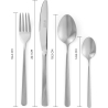 Russell Hobbs RH03225EU7 Vienna Stainless Steel 48 Piece Cutlery Set