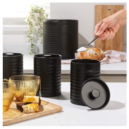 Russell Hobbs RH03270 Liniera 4-Piece Countertop Set, Black