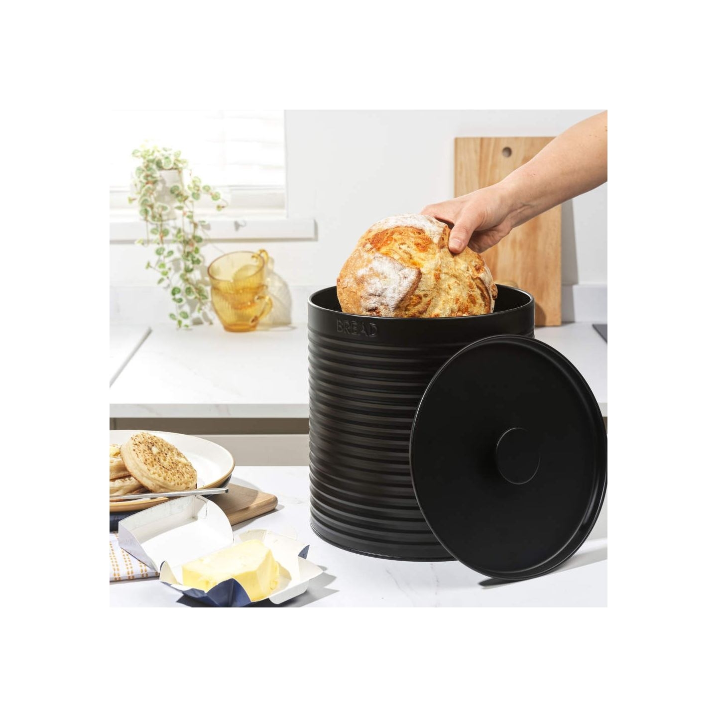 Russell Hobbs RH03270 Liniera 4-Piece Countertop Set, Black