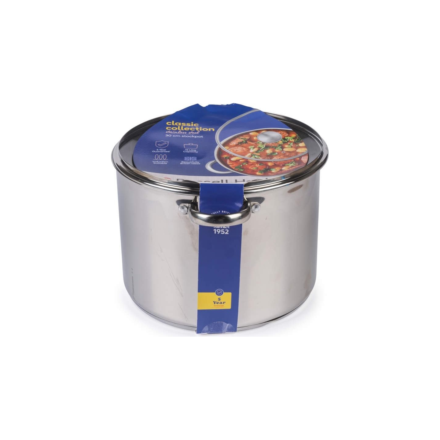 Russell Hobbs RH03802EU7 Classic Collection Stainless Steel 30cm 15L Stockpot