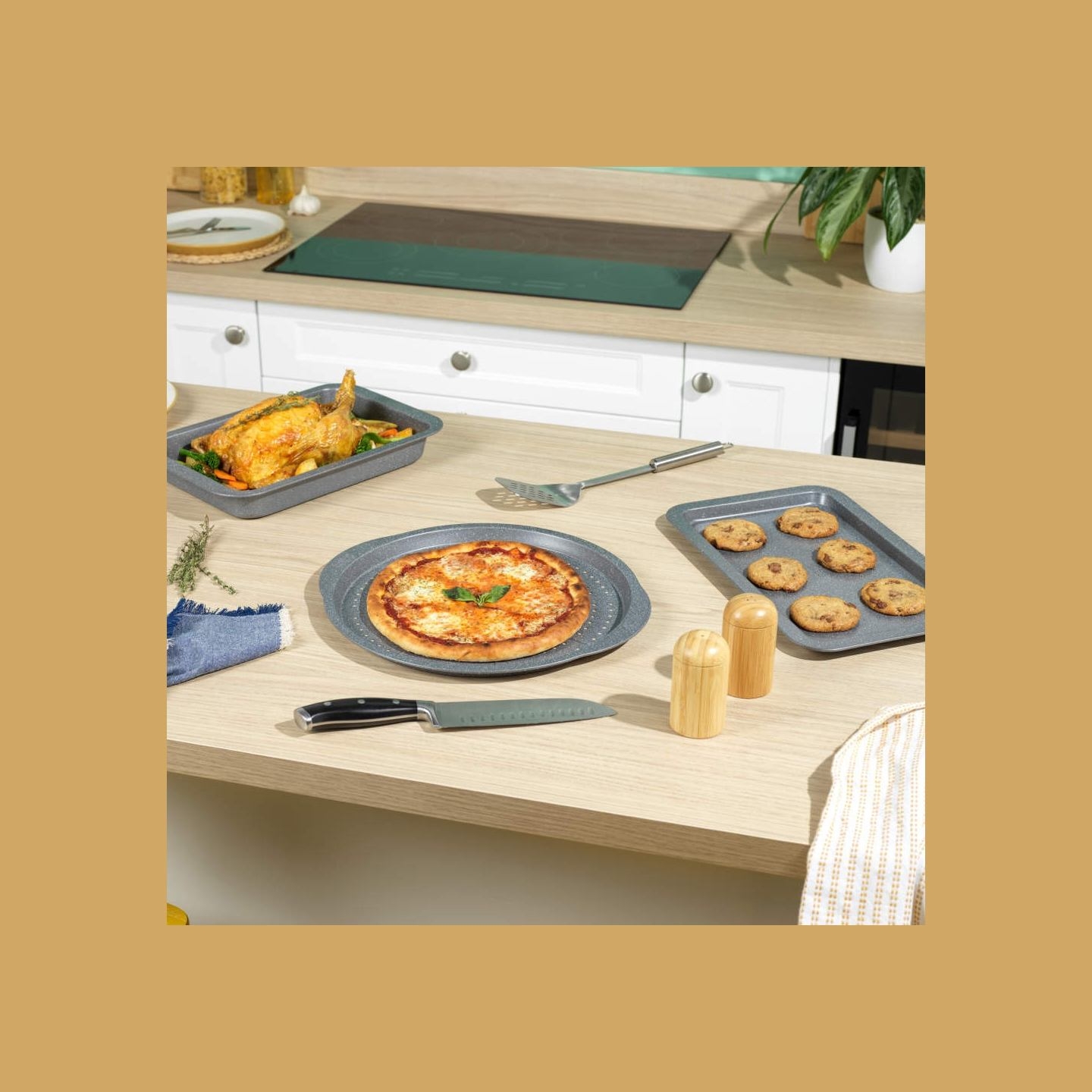 Russell Hobbs RH03756 Metallic Marble 3 Piece Backware Set