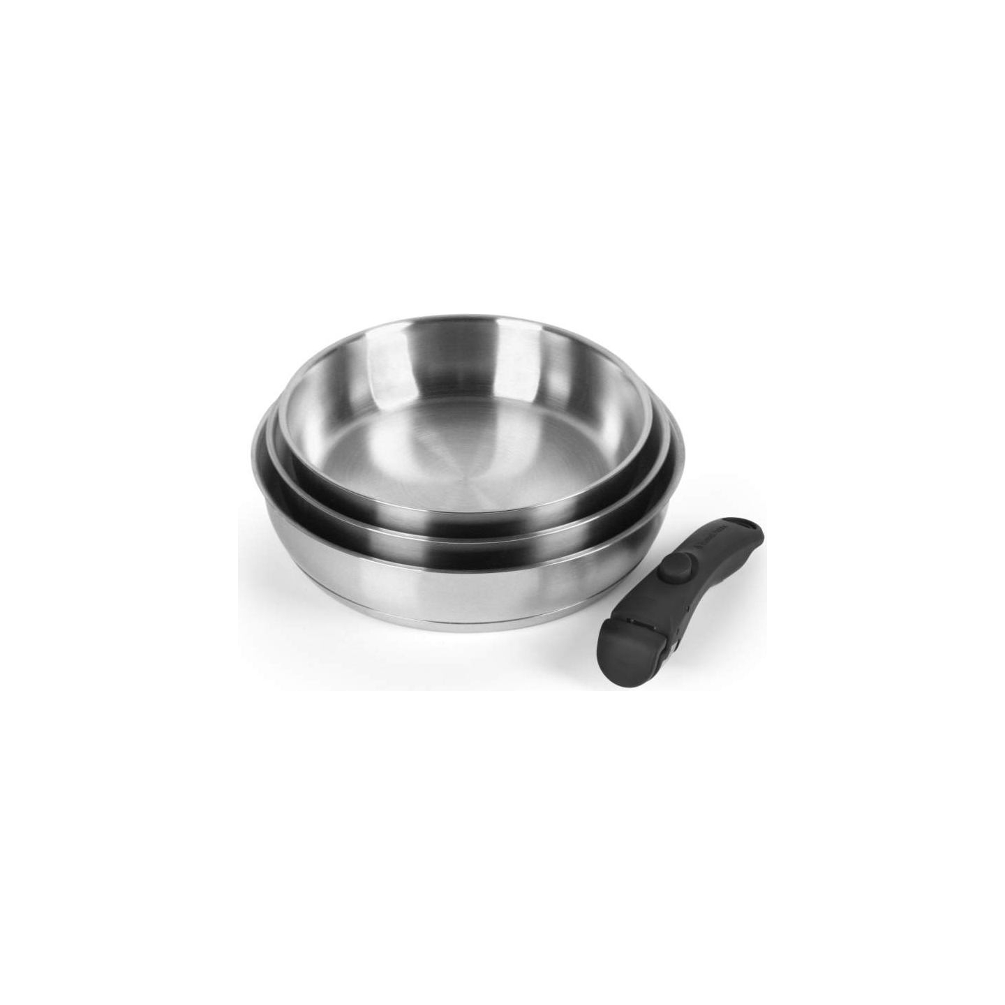 Russell Hobbs RH04033 Stainless Steel 4-Piece Smart Clip Fry Pan Set