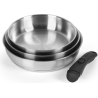 Russell Hobbs RH04033 Stainless Steel 4-Piece Smart Clip Fry Pan Set