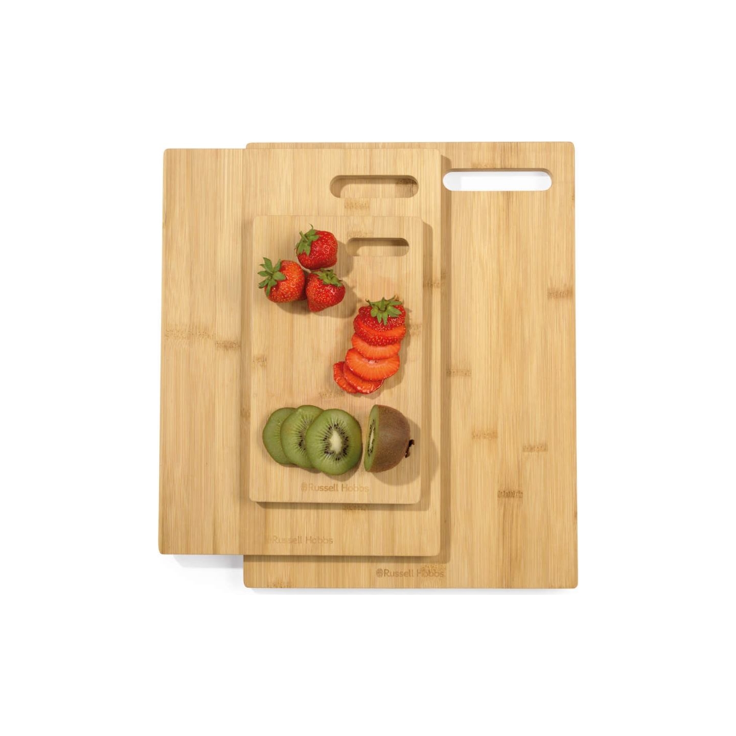 Russell Hobbs RH04065 Element Bamboo 3 Piece Chopping Board Set