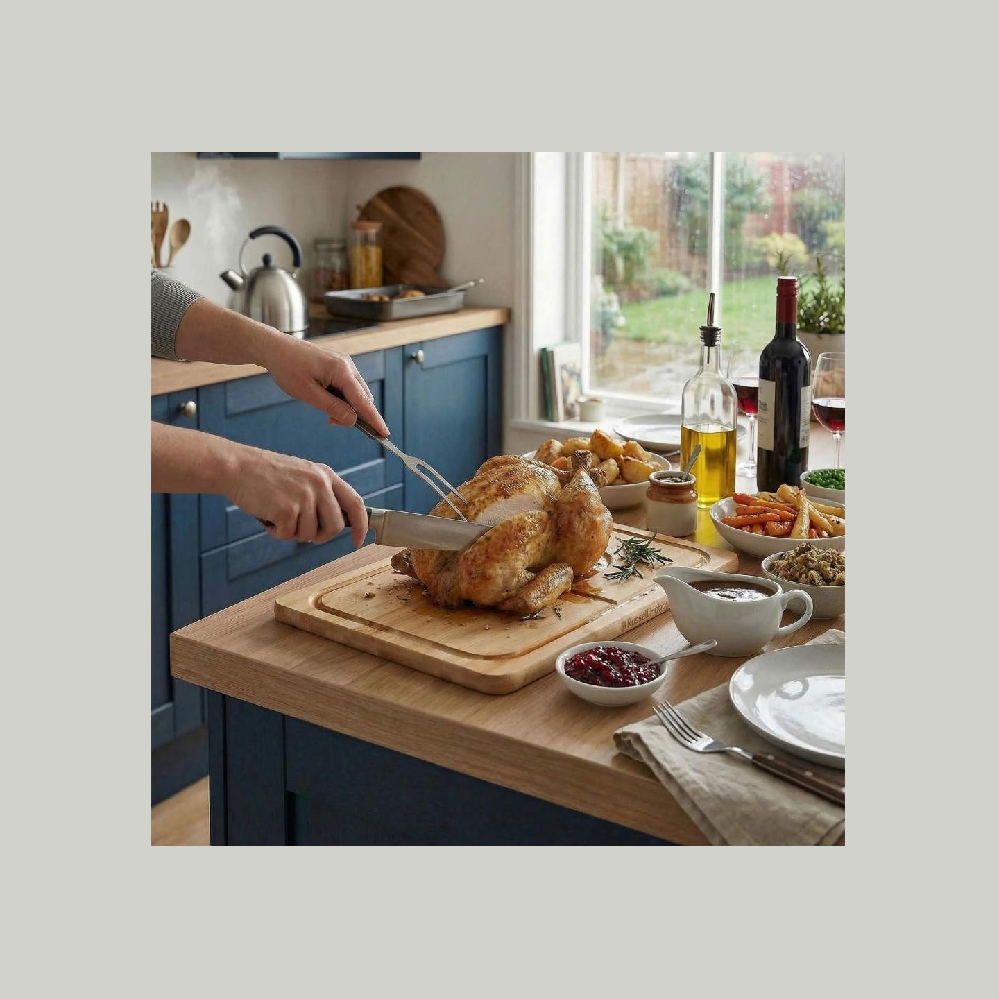 Russell Hobbs RH04066 Element Bamboo Carving Board 44 x 30cm