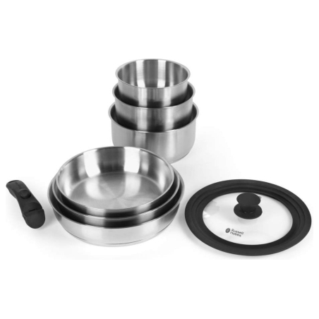 Russell Hobbs RH04041 Stainless Steel 8 Piece Smart Clip Cookware Set