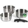 Russell Hobbs RH04034 Stainless Steel 4-Piece Smart Clip Saucepan Set
