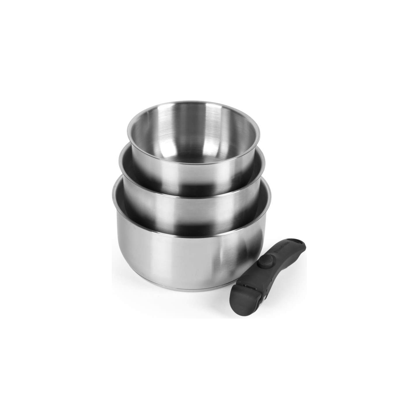 Russell Hobbs RH04034 Stainless Steel 4-Piece Smart Clip Saucepan Set