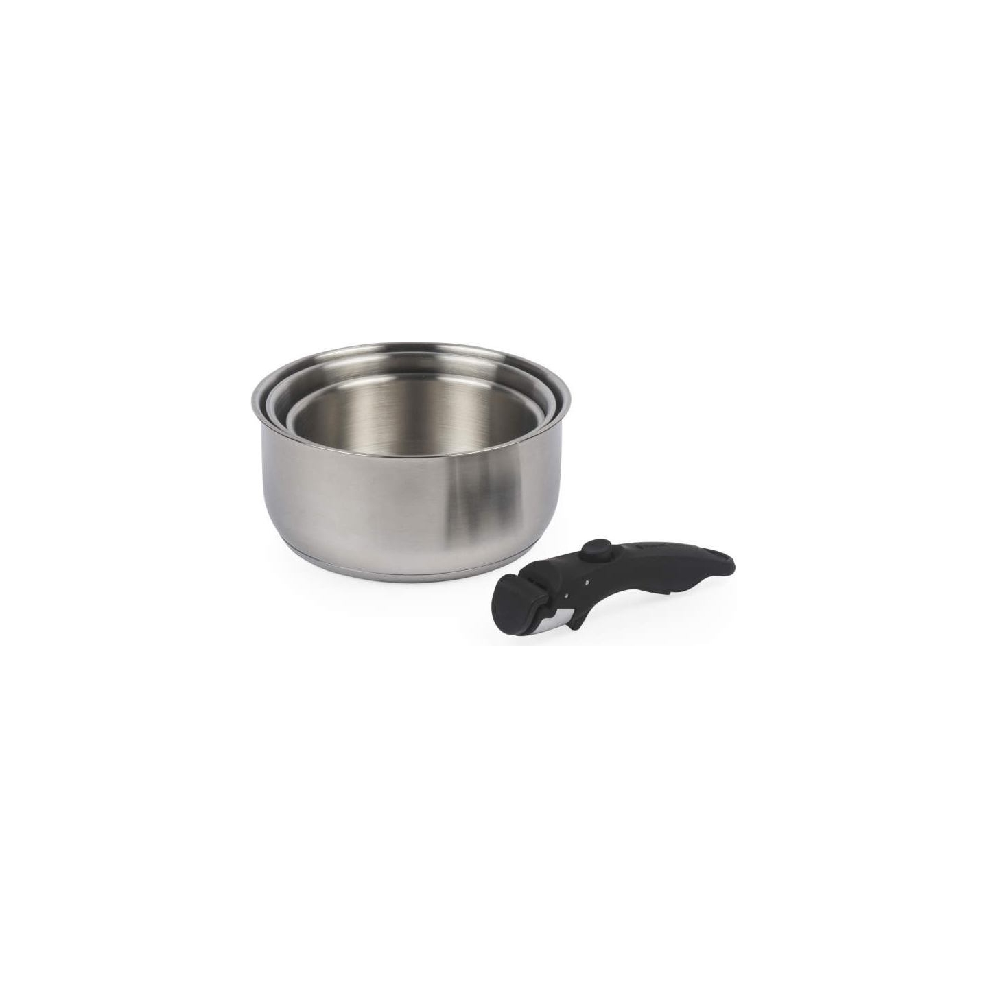 Russell Hobbs RH04034 Stainless Steel 4-Piece Smart Clip Saucepan Set