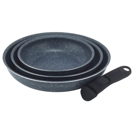 Russell Hobbs RH03293EU7 Nightfall Stone 4-Piece Smart Clip Fry Pan Set