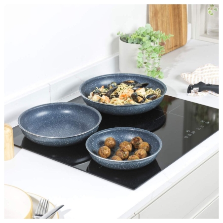 Russell Hobbs RH03293EU7 Nightfall Stone 4-Piece Smart Clip Fry Pan Set