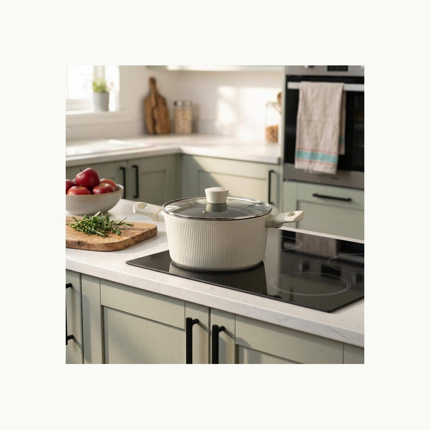 Russell Hobbs RH03877C Cote 24 cm Stockpot, Cream