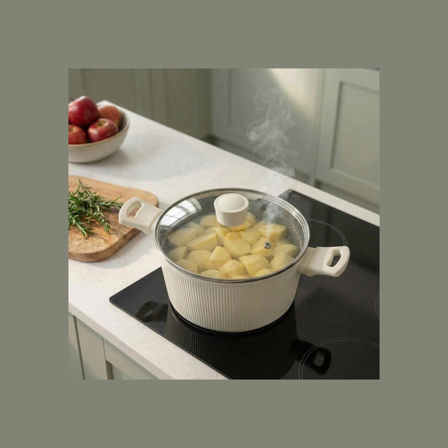Russell Hobbs RH03877C Cote 24 cm Stockpot, Cream