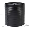 Russell Hobbs RH03269EU7 Ribbed Bread Bin, Black