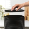 Russell Hobbs RH03269EU7 Ribbed Bread Bin, Black