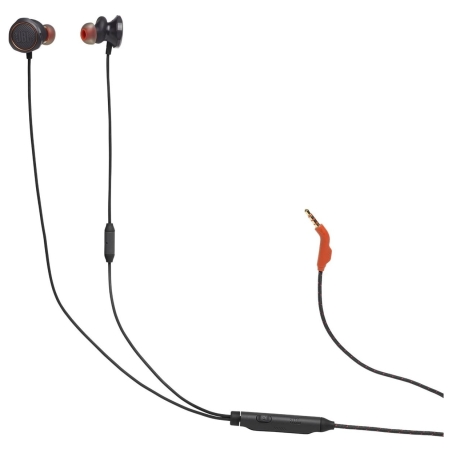 JBL Quantum 50 Wired In-Ear Gaming Headset With Volume Slider And Mic Mute, Black