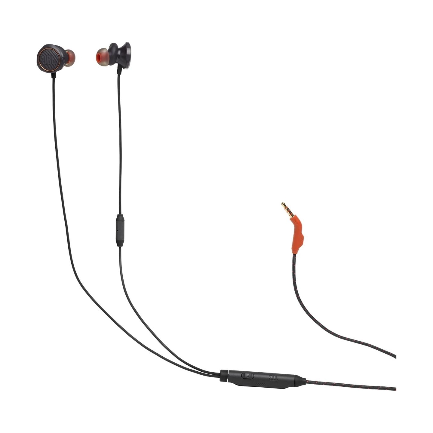 JBL Quantum 50 Wired In-Ear Gaming Headset With Volume Slider And Mic Mute, Black