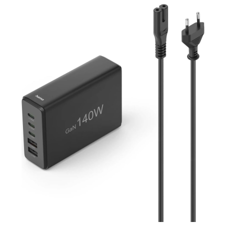 Hama 00201978 Charging Station With 3xUSB-C/2xUSB-A 140 W Black