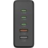 Hama 00201978 Charging Station With 3xUSB-C/2xUSB-A 140 W Black