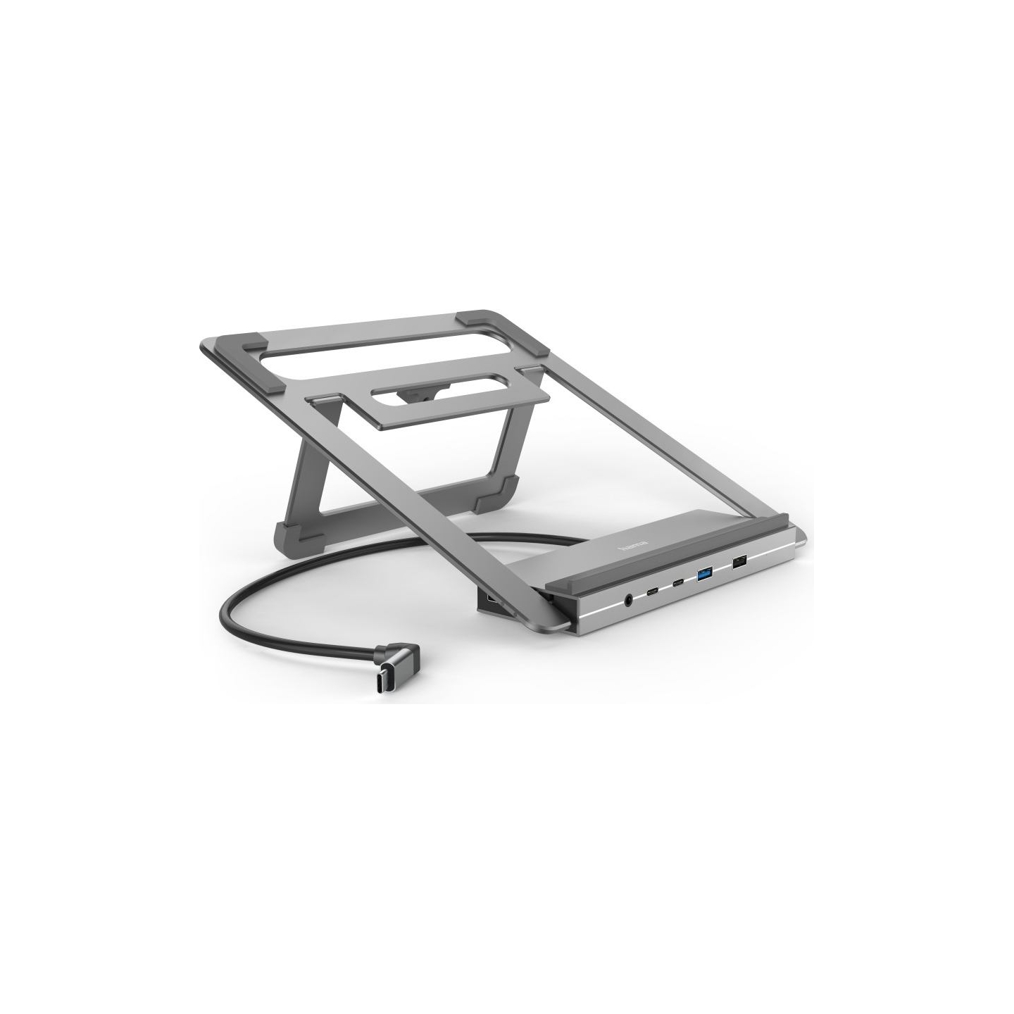 Hama 00200139 Connect2Office Stand, USB-C dock, 12 ports, 100 W, Gray