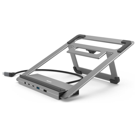 Hama 00200139 Connect2Office Stand, USB-C dock, 12 ports, 100 W, Gray