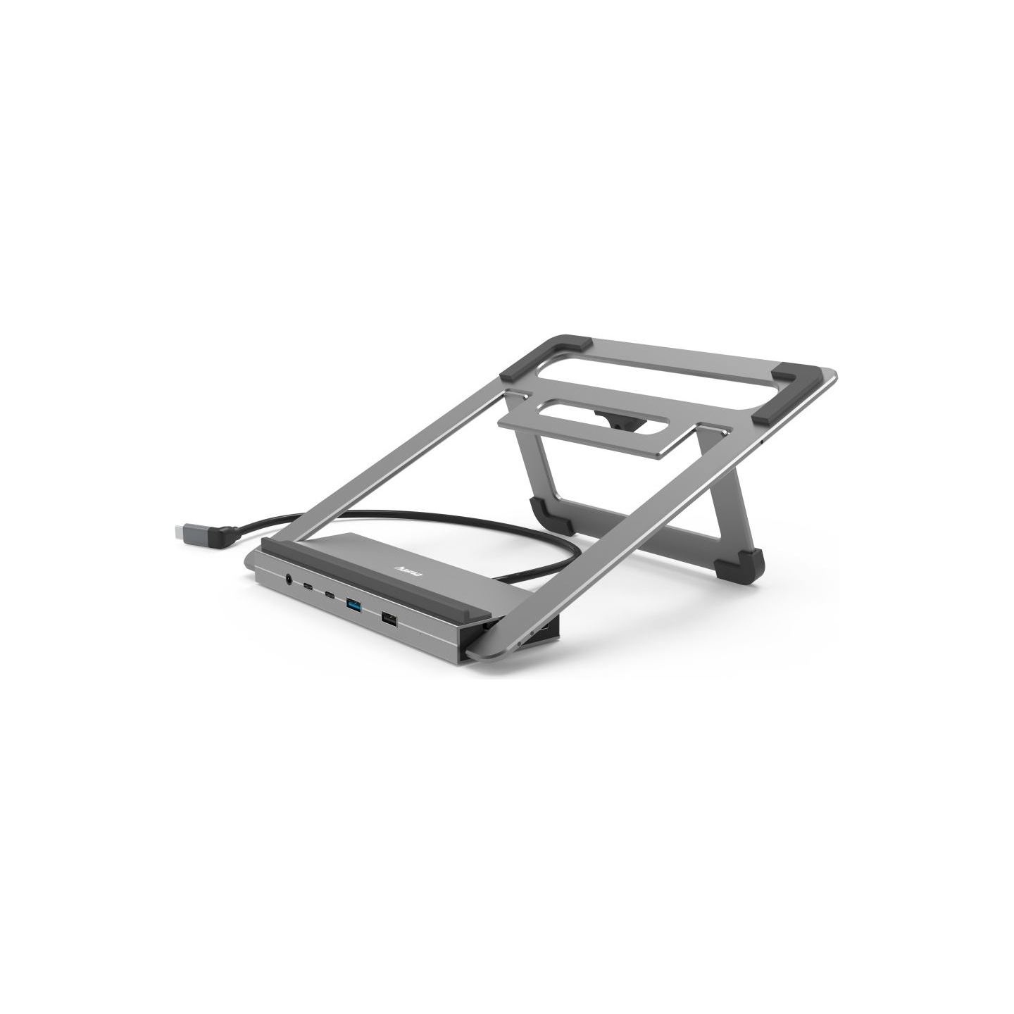 Hama 00200139 Connect2Office Stand, USB-C dock, 12 ports, 100 W, Gray