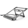 Hama 00200139 Connect2Office Stand, USB-C dock, 12 ports, 100 W, Gray