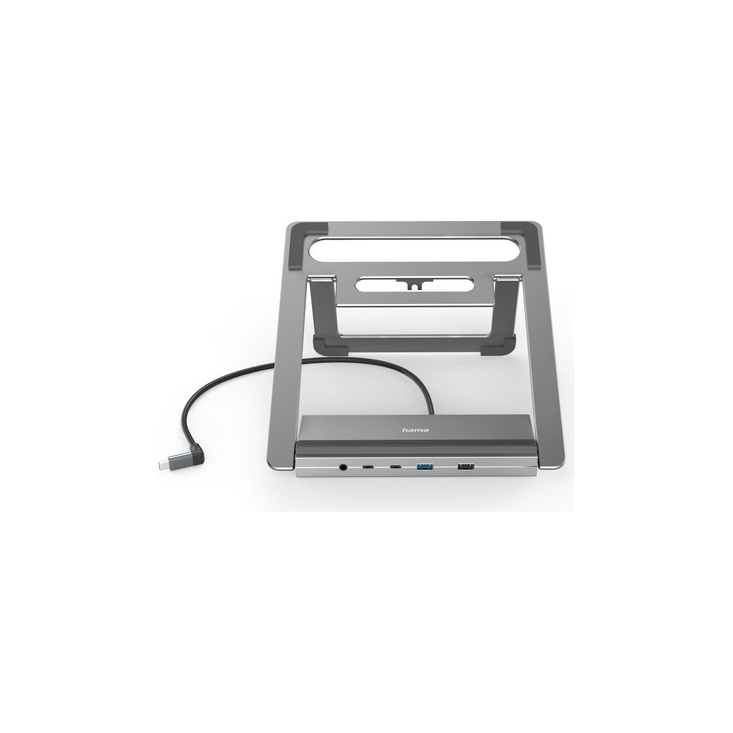 Hama 00200139 Connect2Office Stand, USB-C dock, 12 ports, 100 W, Gray