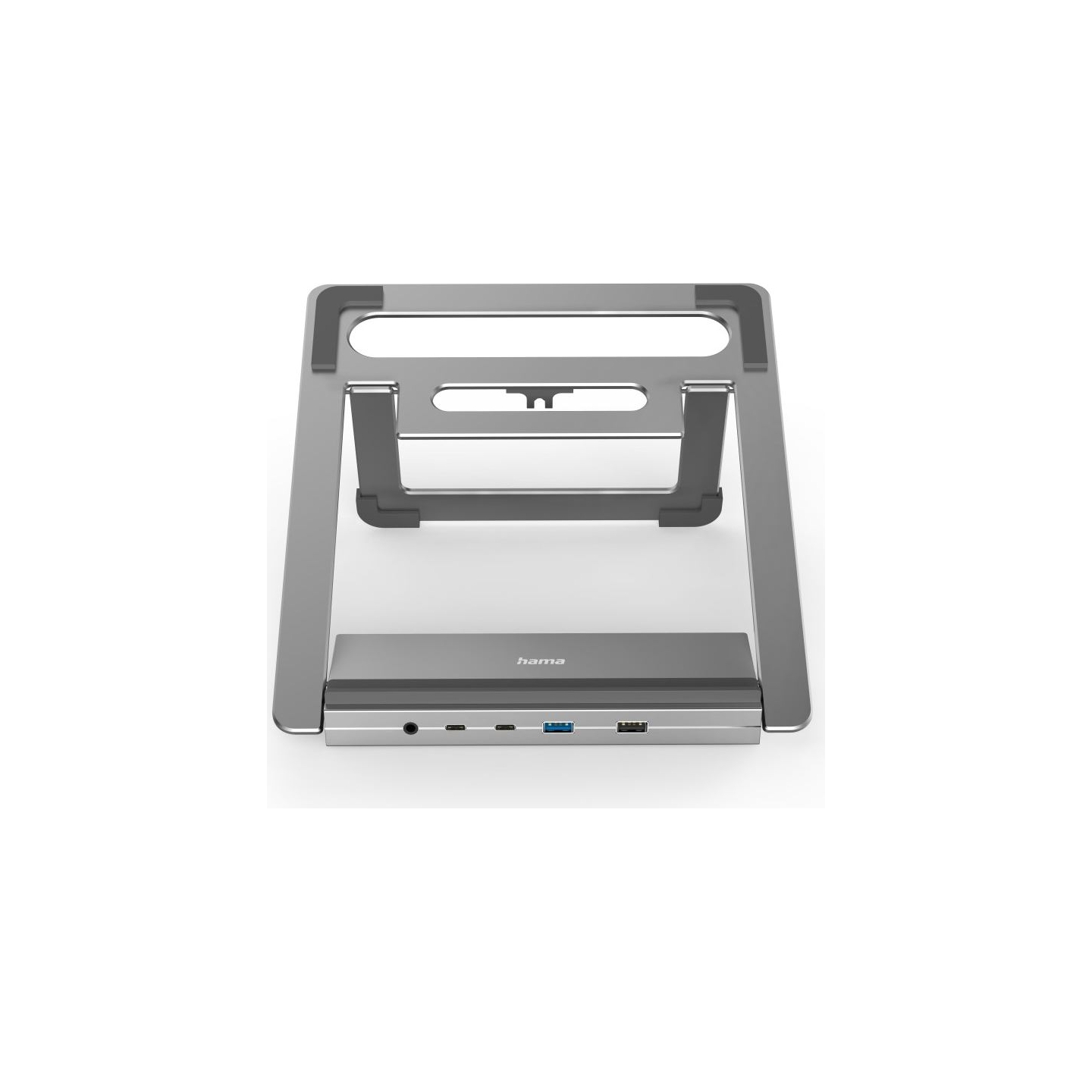 Hama 00200139 Connect2Office Stand, USB-C dock, 12 ports, 100 W, Gray