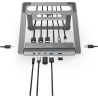 Hama 00200139 Connect2Office Stand, USB-C dock, 12 ports, 100 W, Gray
