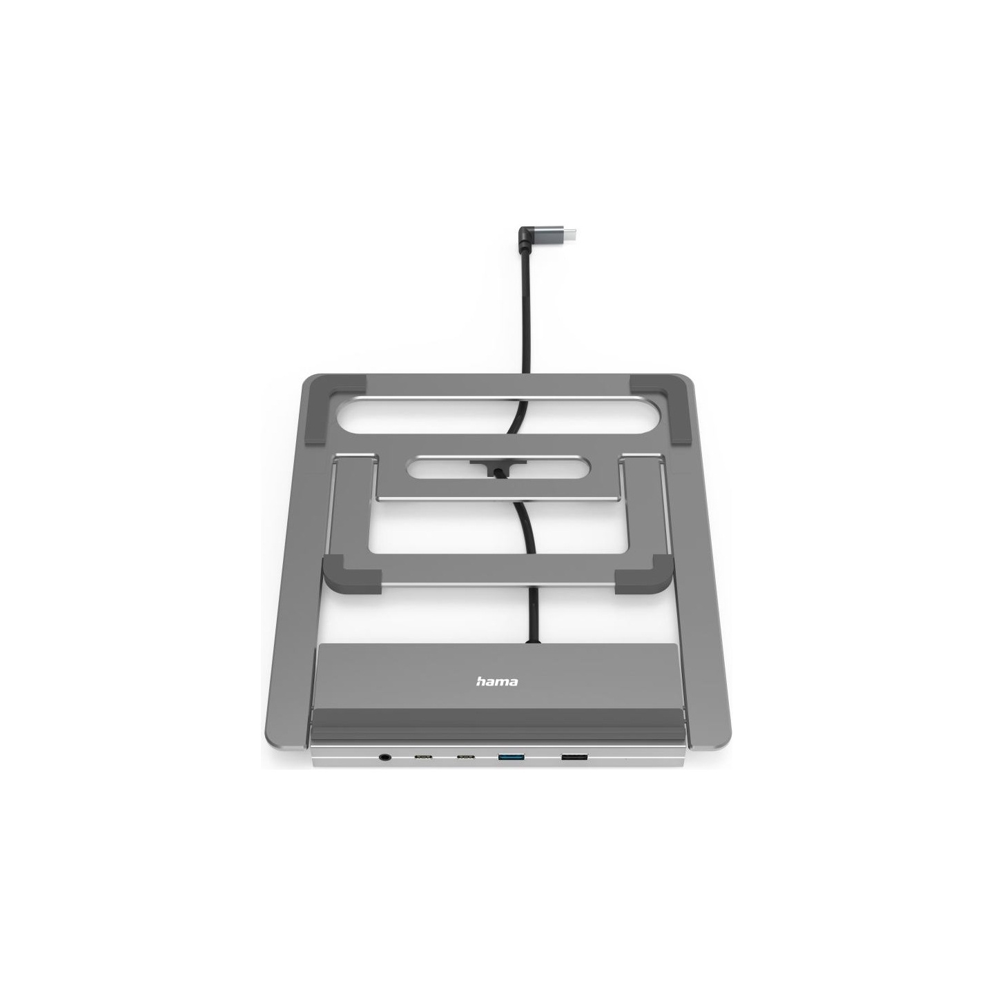 Hama 00200139 Connect2Office Stand, USB-C dock, 12 ports, 100 W, Gray