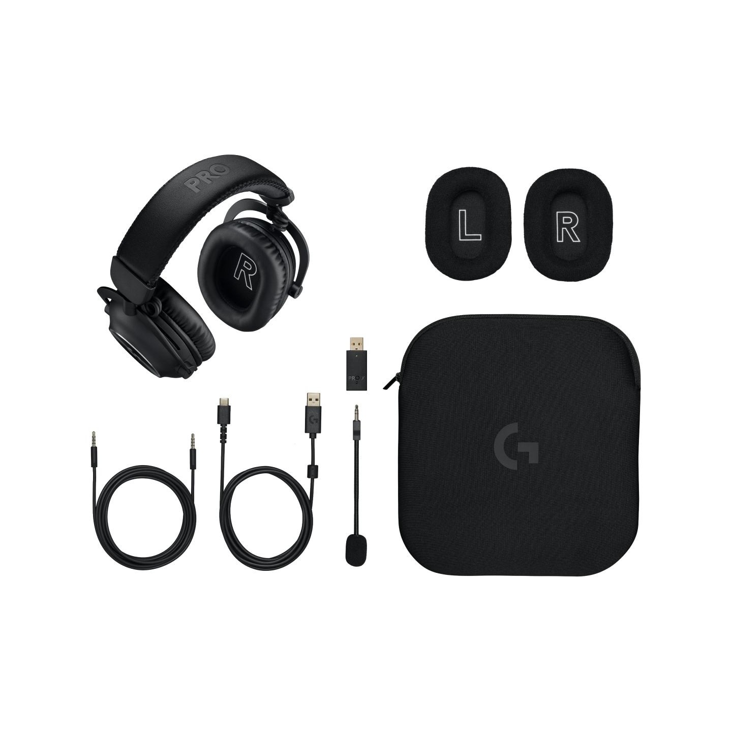 Logitech G PRO X2 LIGHTSPEED Wireless Gaming Headset - Blue Mic - BLACK