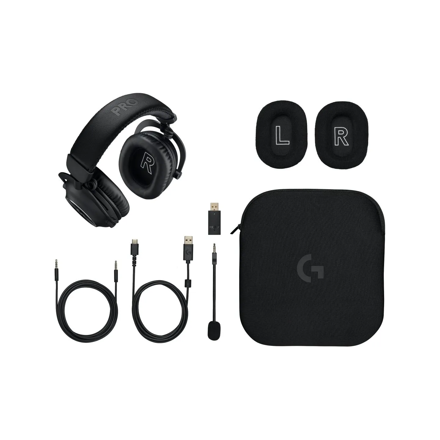 Logitech G PRO X2 LIGHTSPEED Wireless Gaming Headset - Blue Mic - BLACK