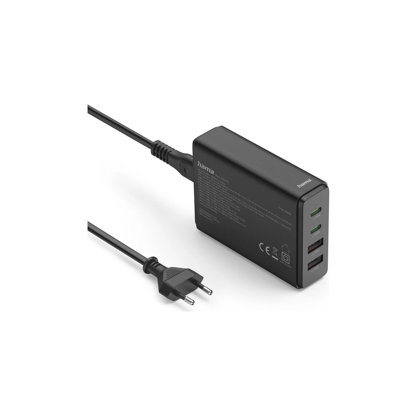 Hama 00201979 Charging Station With USB-C/USB-A 65 W Black