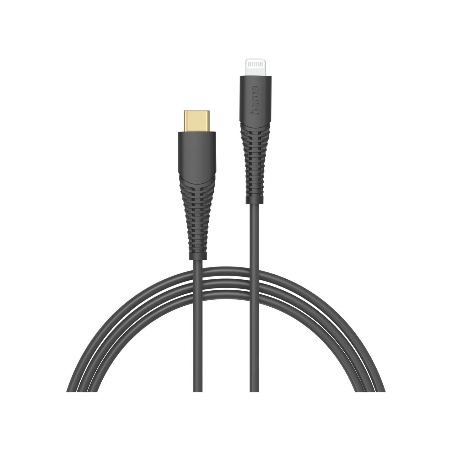 Hama 00201602 Charging Cable, USB-C - Lightning 1.5m black