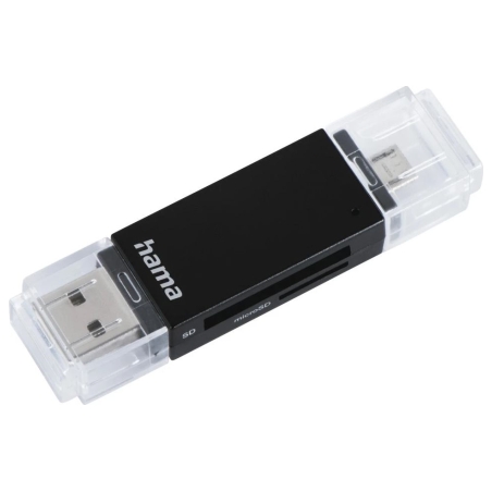 Hama 00181056 USB 2.0 OTG Card Reader Aluminium