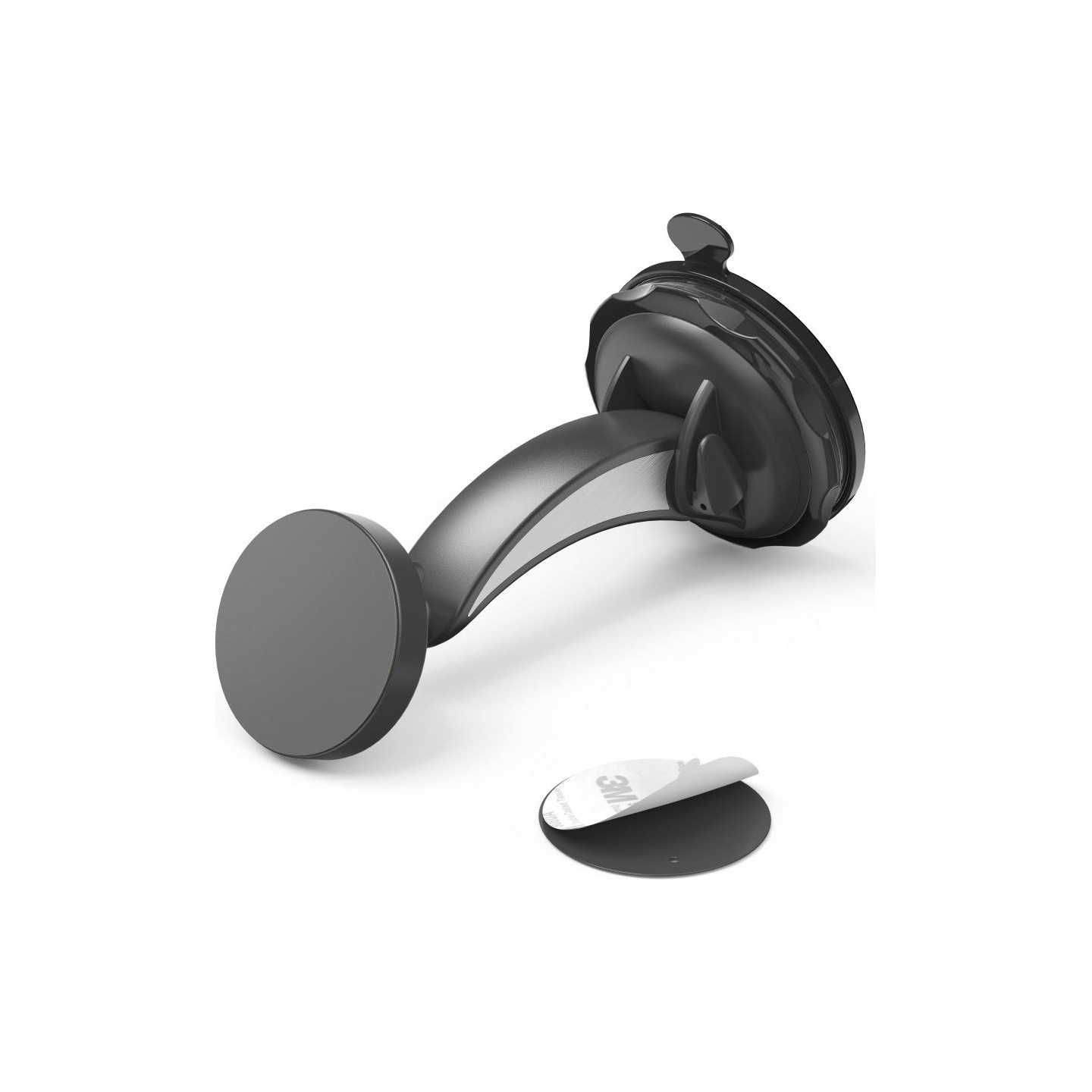 Hama 00201512 Magnet Car Mobile Phone Holder with Suction Cup, 360 Rotation Universal