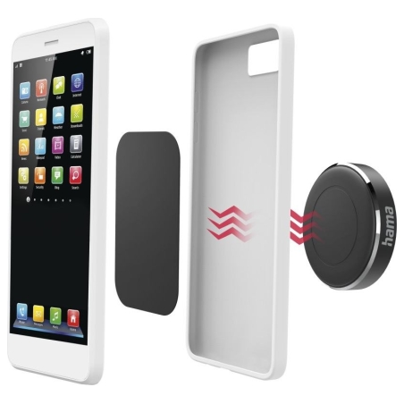 Hama 00201518 Magnet Car Mobile Phone Holder for Dashboard, 360 Rotation Universal