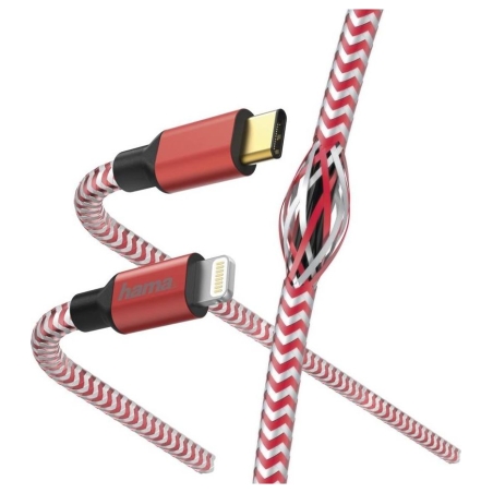 Hama 00183310 USB Type-C Cable - Lighting MFI 1.5m Red