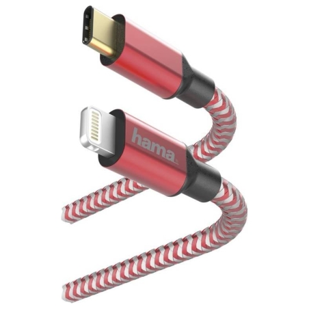 Hama 00183310 USB Type-C Cable - Lighting MFI 1.5m Red