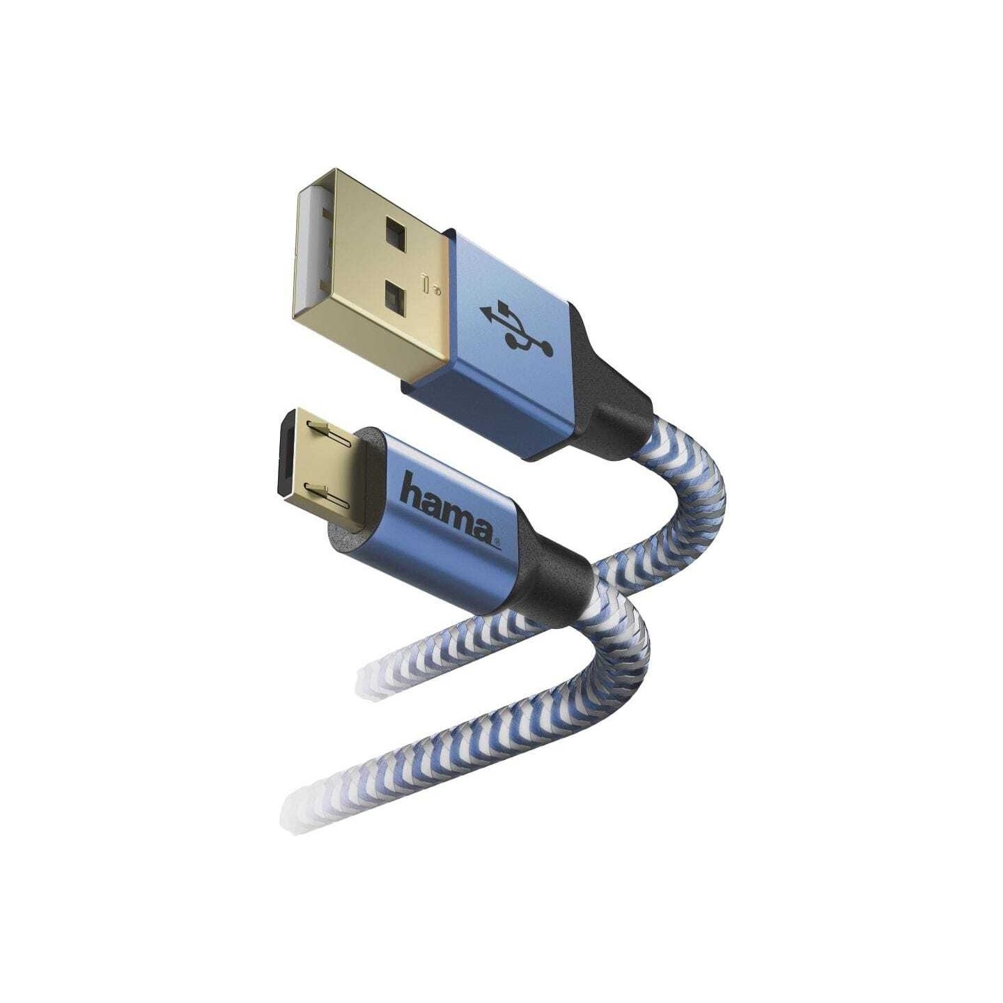 Hama 00178289 Cable USB 1,5 m USB 2.0 USB A Micro-USB B Blue